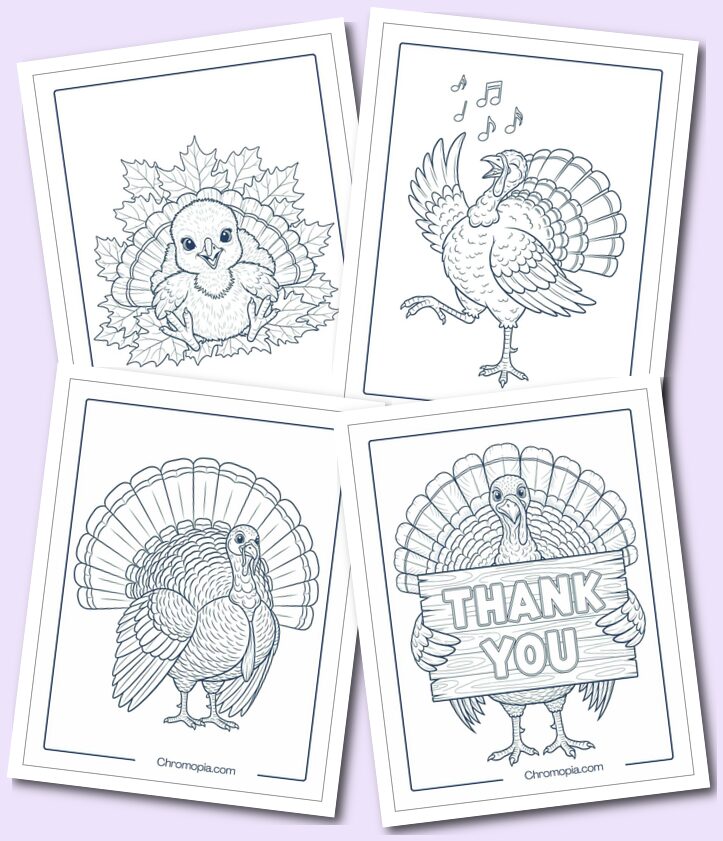 Preschool Turkey Coloring Pages for Preschoolers