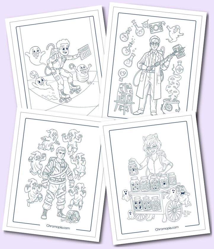 Real and Extreme Ghostbusters coloring pages for Kids