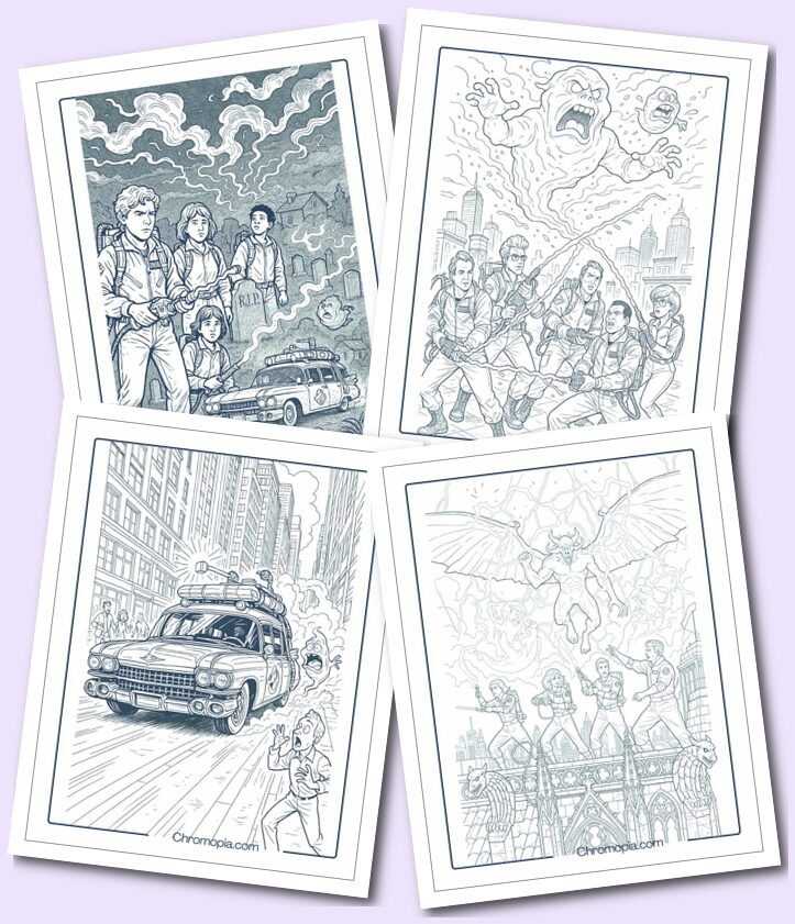 Real Ghostbusters Coloring Pages for Adults