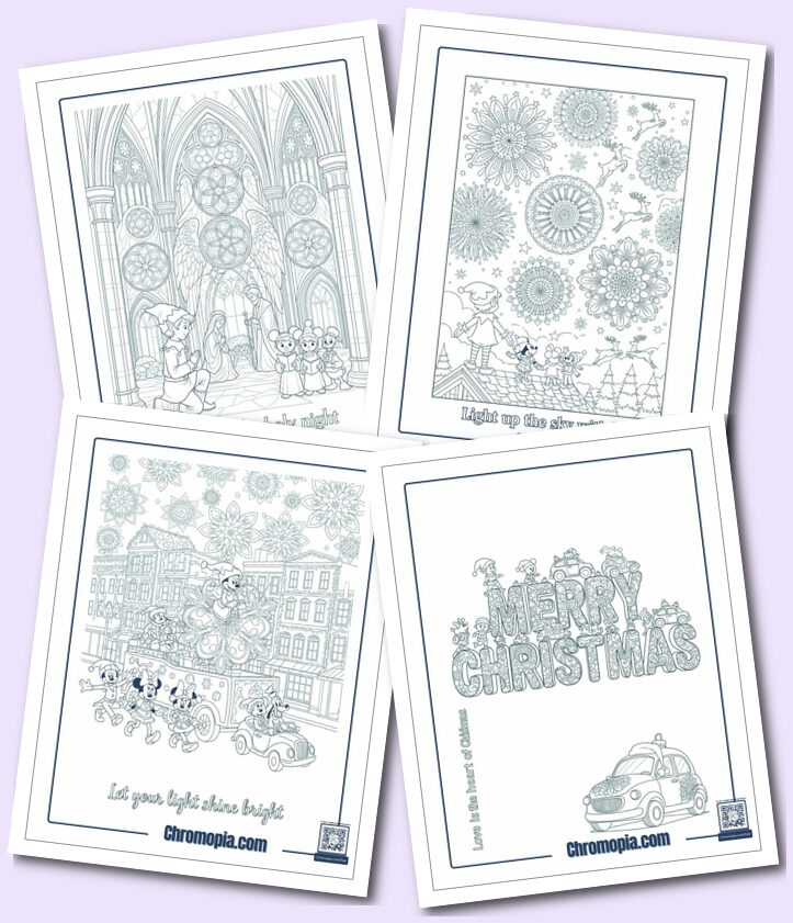 Real-Life Mandala Christmas and Xmas Coloring Pages for Adults