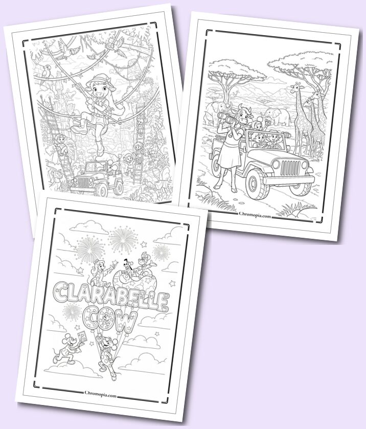 Realistic Disney Clarabelle Cow Coloring Pages for Adults
