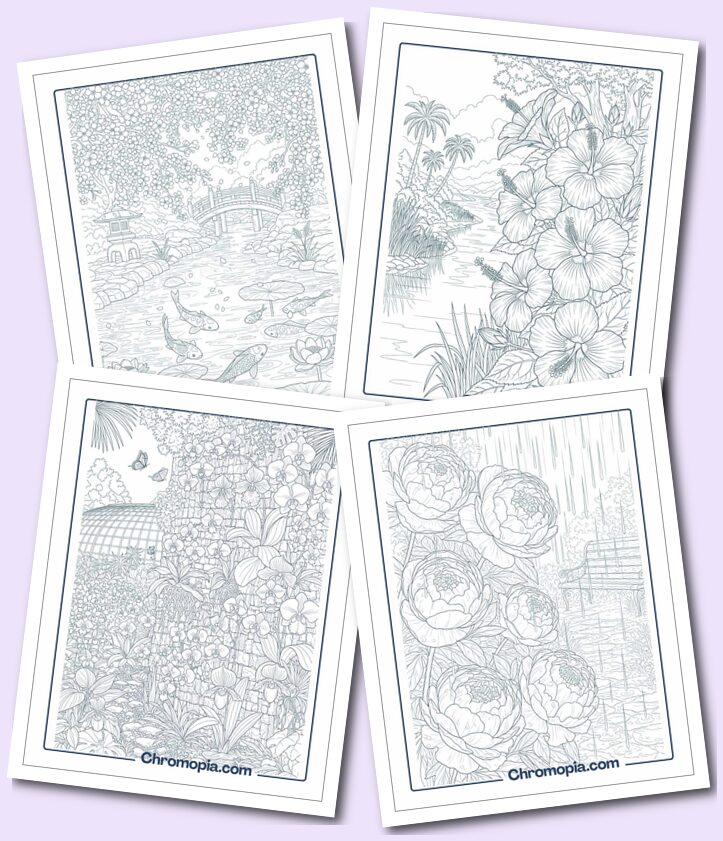 Realistic Flowers with Complex Backgrounds for Adults