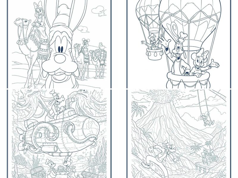 Realistic Goofy Coloring Pages for Adults