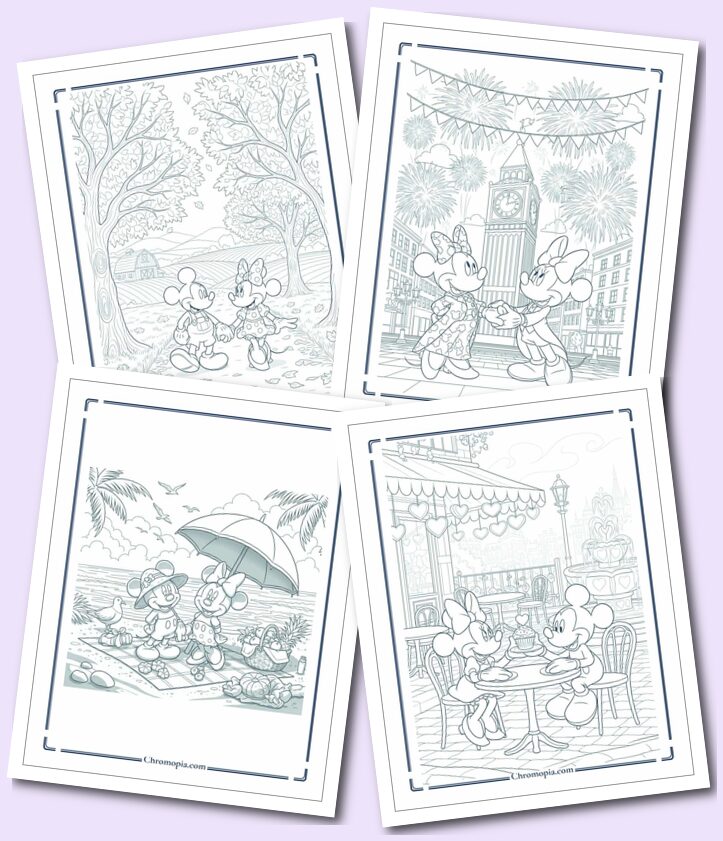 Realistic Minnie Mouse Coloring Pages for Adults
