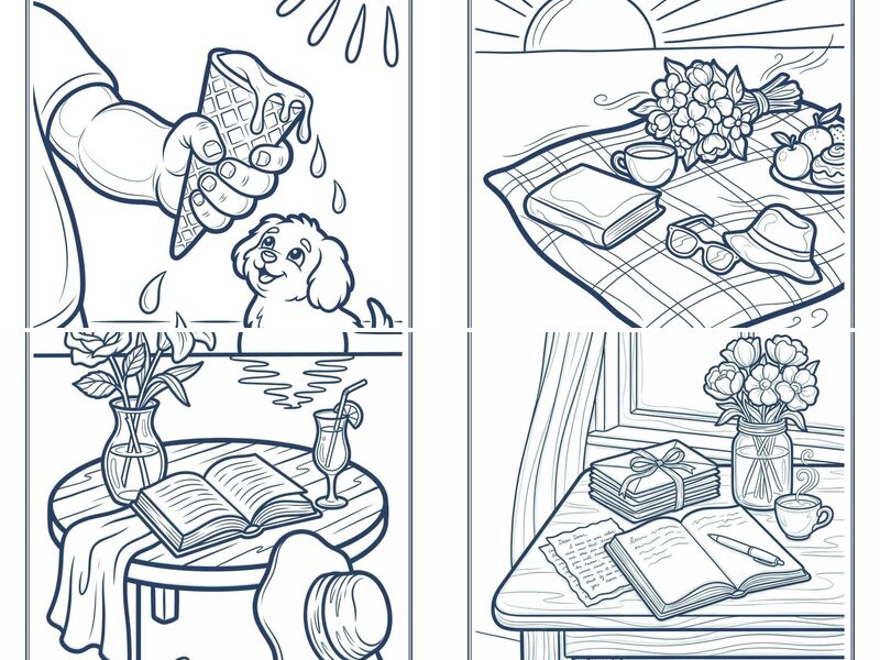 Romantic Summer Memories Coloring Pages