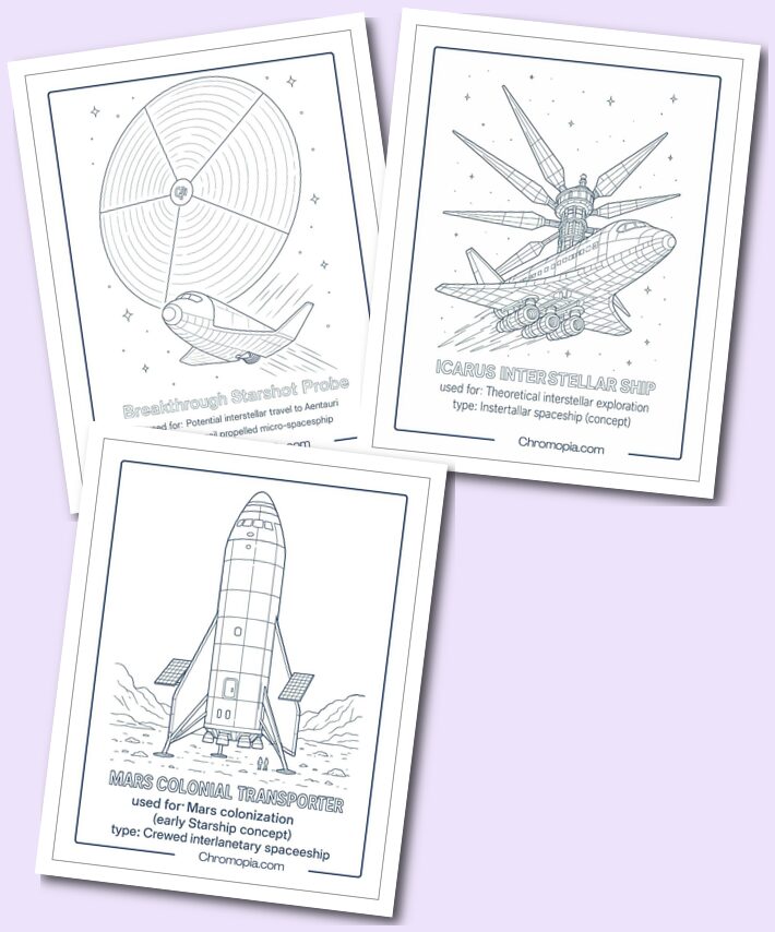 Science-Fiction–Inspired Real Projects coloring pages