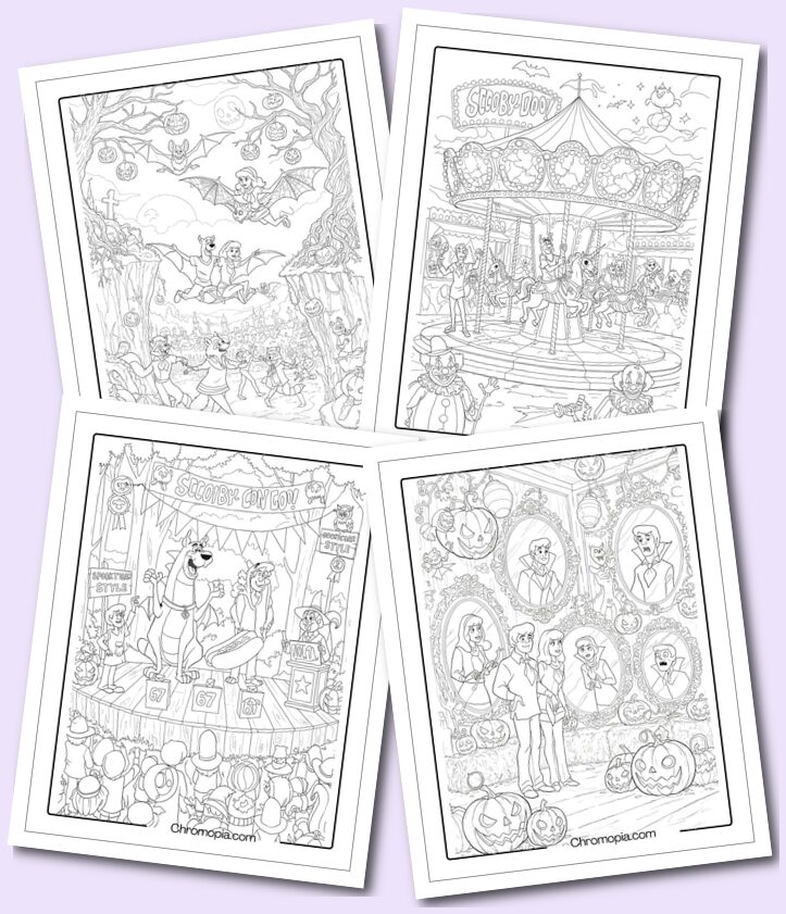 Scooby Doo Halloween Coloring Pages for Adults