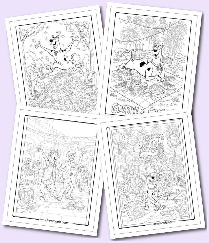 Seasonal, Celebrations, and Festive Scooby Doo Coloring Pages