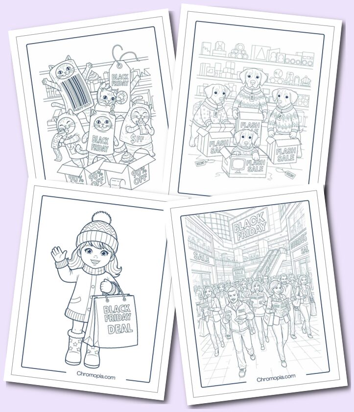 Simple Funny Black Friday Coloring Pages