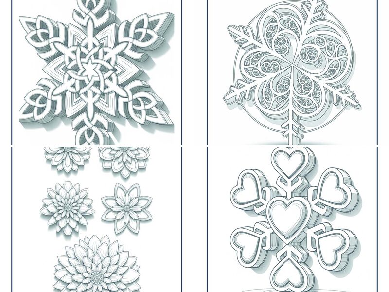 Snowflake Mandala Coloring Pages