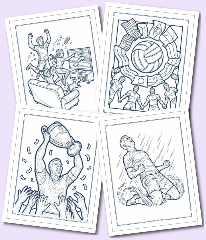 Soccer World Cup Celebrations Coloring Pages