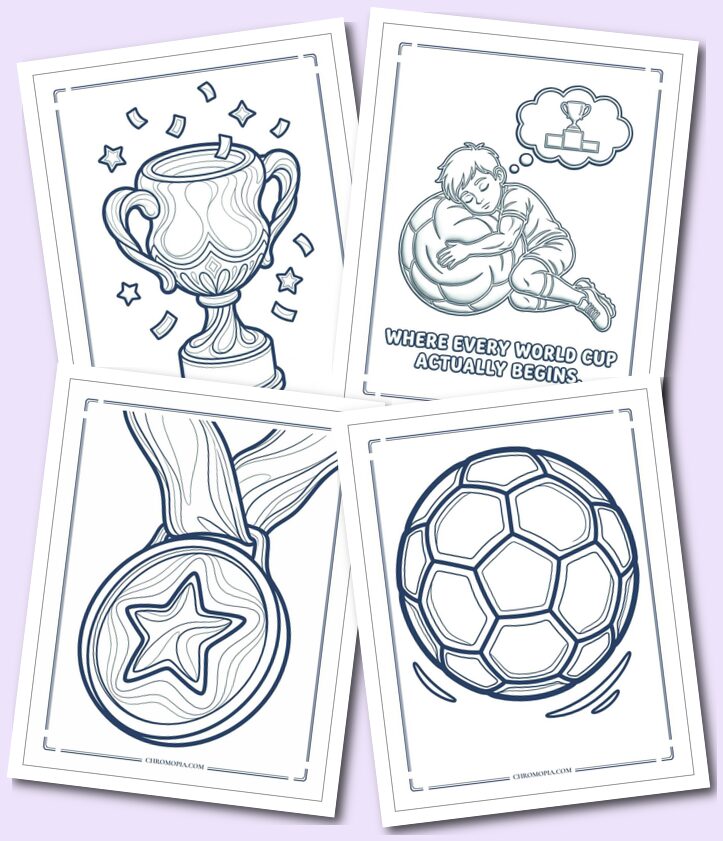 Soccer World Cup Trophy Coloring Pages