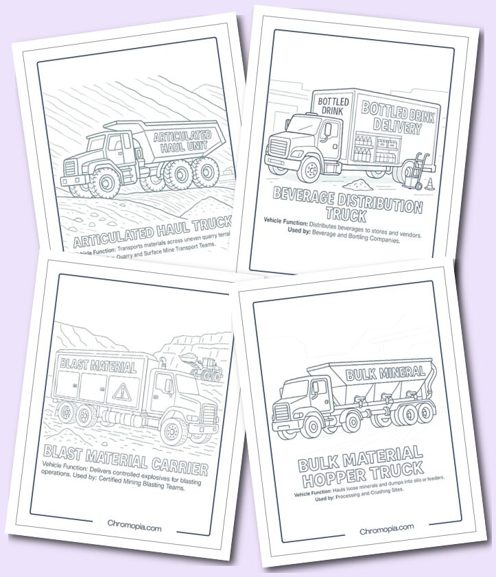 Specialized Civilian Utility Transport – Transportation Vehicles Coloring Pages