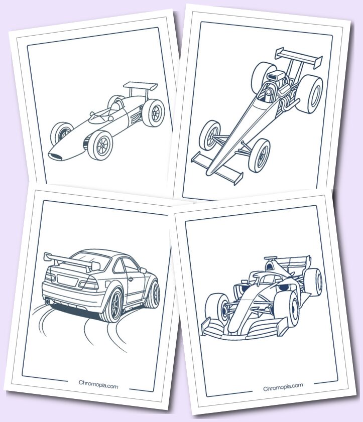 Sports Race Car Coloring Pages