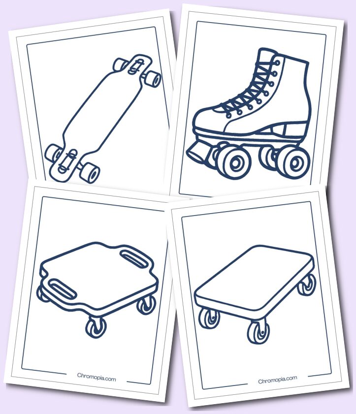 Sports & Recreational Gear – 4 Wheeled Coloring Pages
