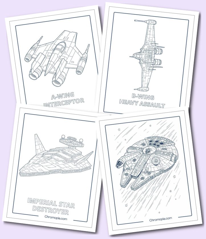 Star Wars Spaceship Coloring Page