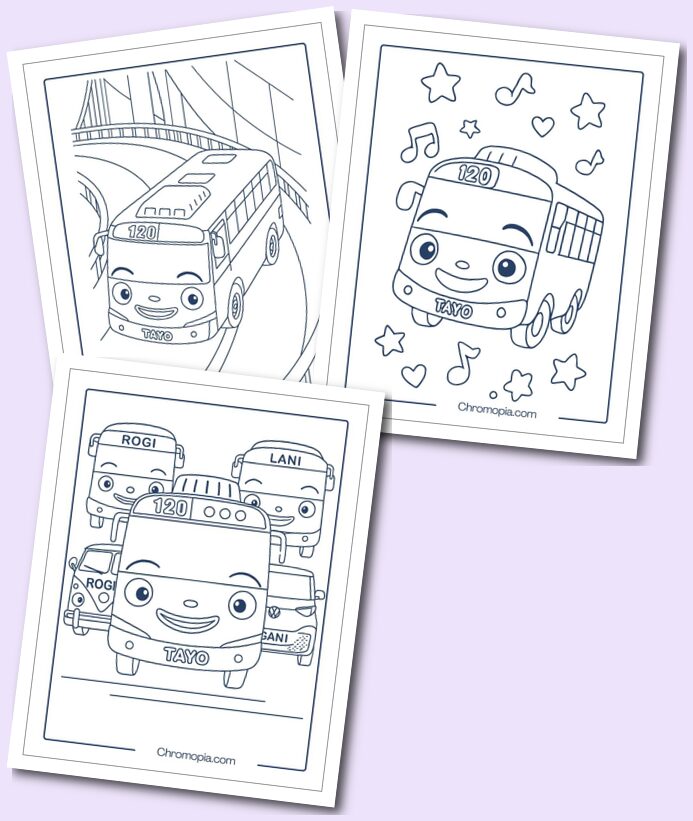 Tayo the Little Bus Coloring Pages