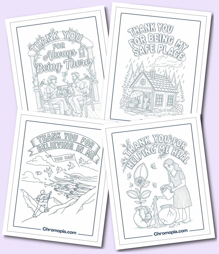 Thank You Coloring Pages for Adults