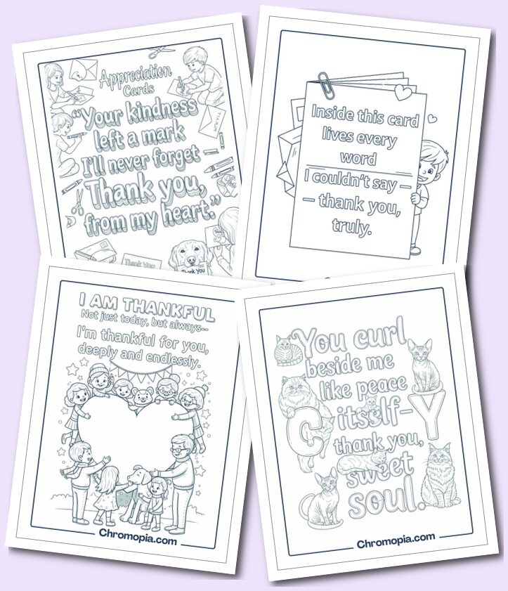 Thank You Coloring Pages for Pets, Animals, Vehicles & Gratitude Themes