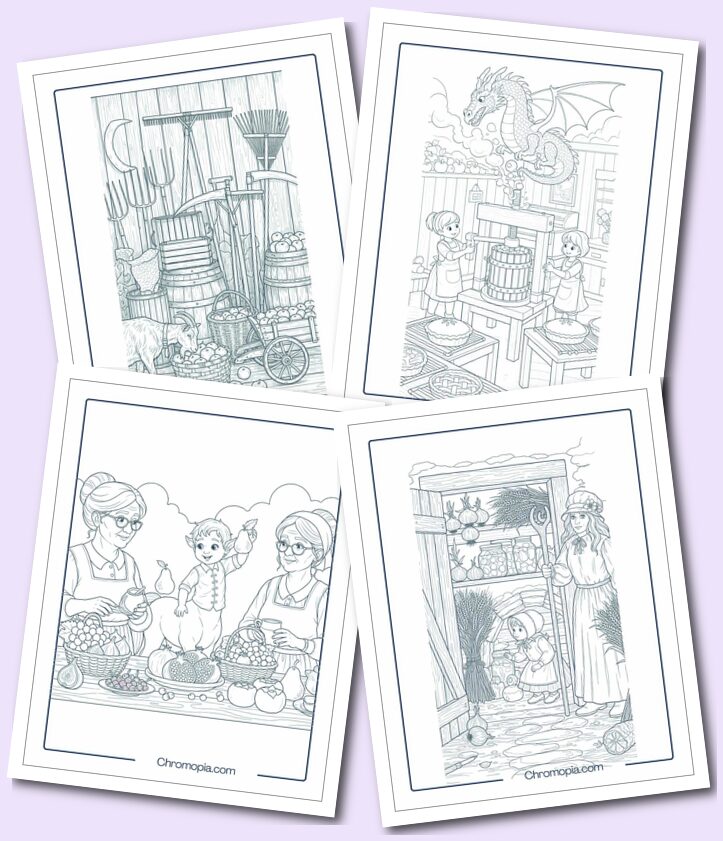 Thanksgiving Harvest coloring pages