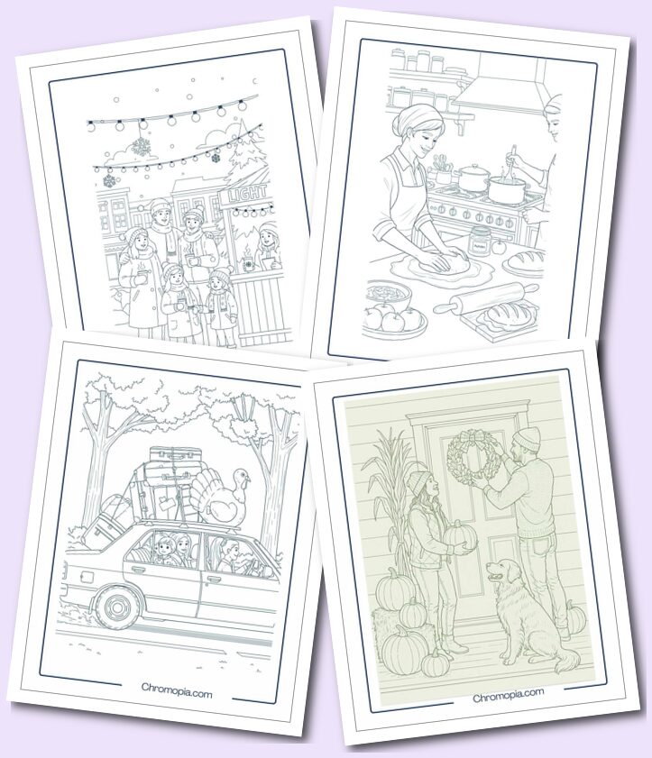 Thanksgiving Seasonal Traditions & Lifestyle Shifts coloring pages