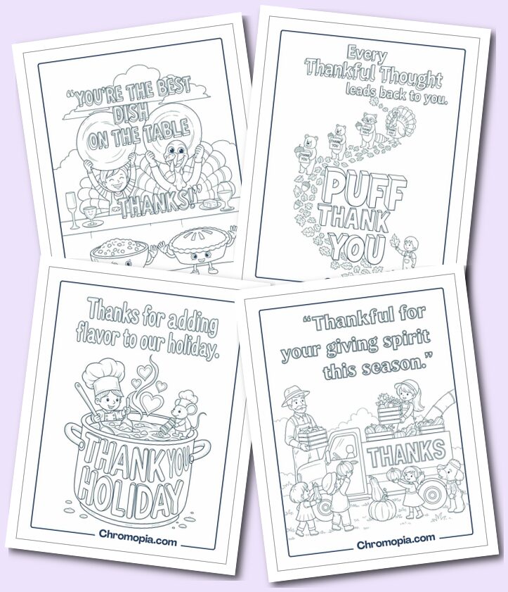 Thanksgiving Thank You Gratitude Coloring Pages
