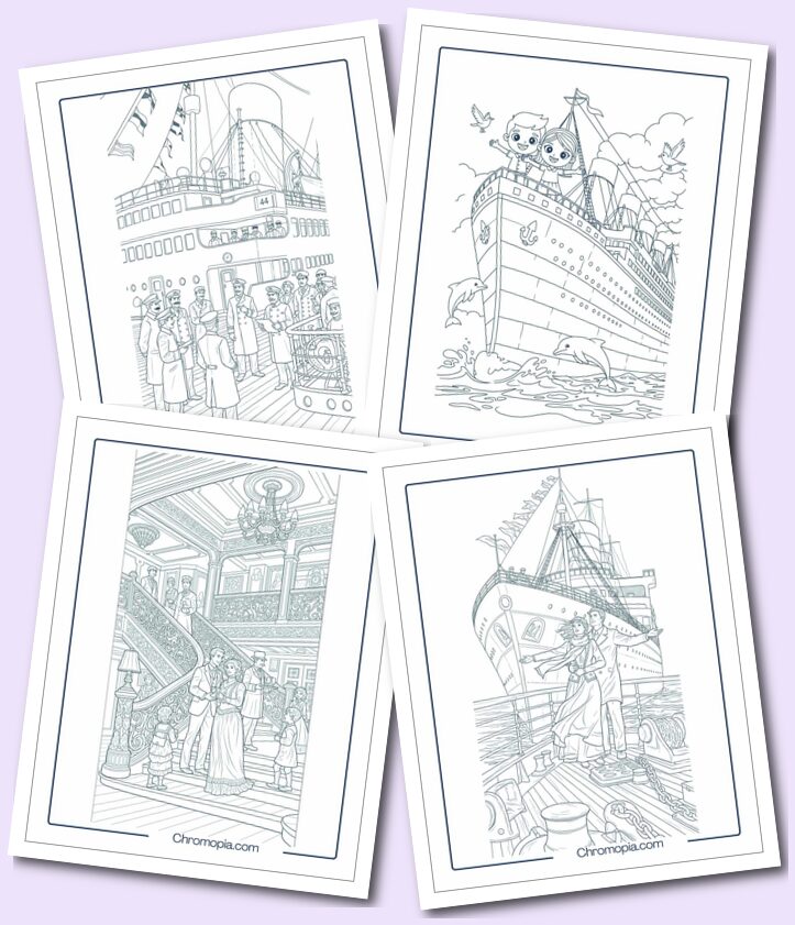 Titanic Ship Coloring Pages