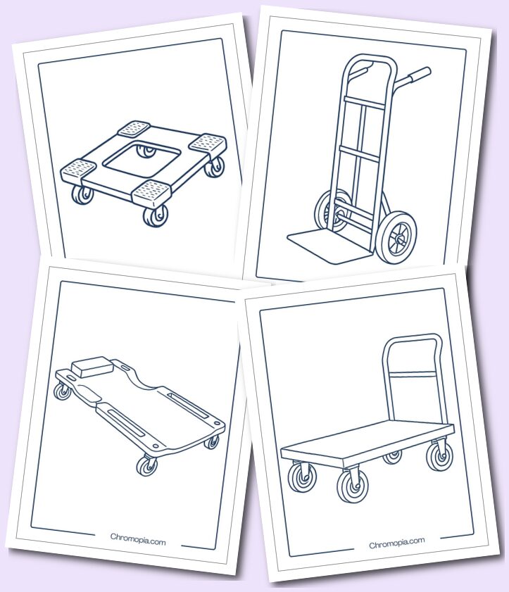 Tools & Equipment – 4 Wheeled Coloring Pages