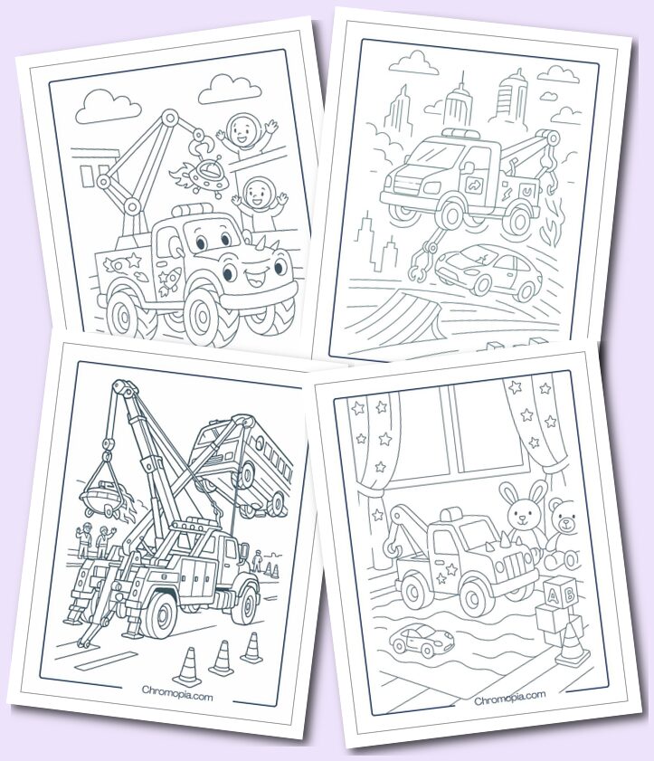 Tow Truck Coloring Pages