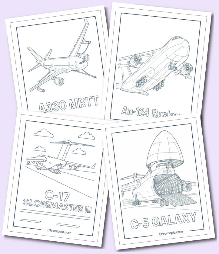 Transport Refueling Jets Coloring Pages