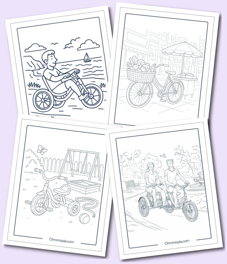 Tricycle Coloring Pages