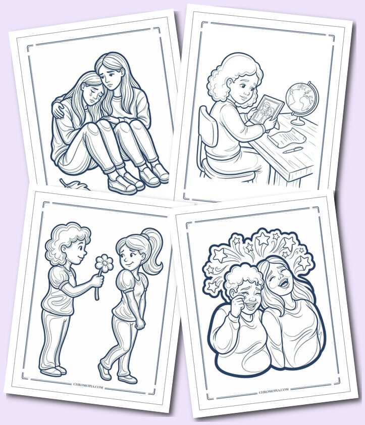 True Friendship Coloring Pages