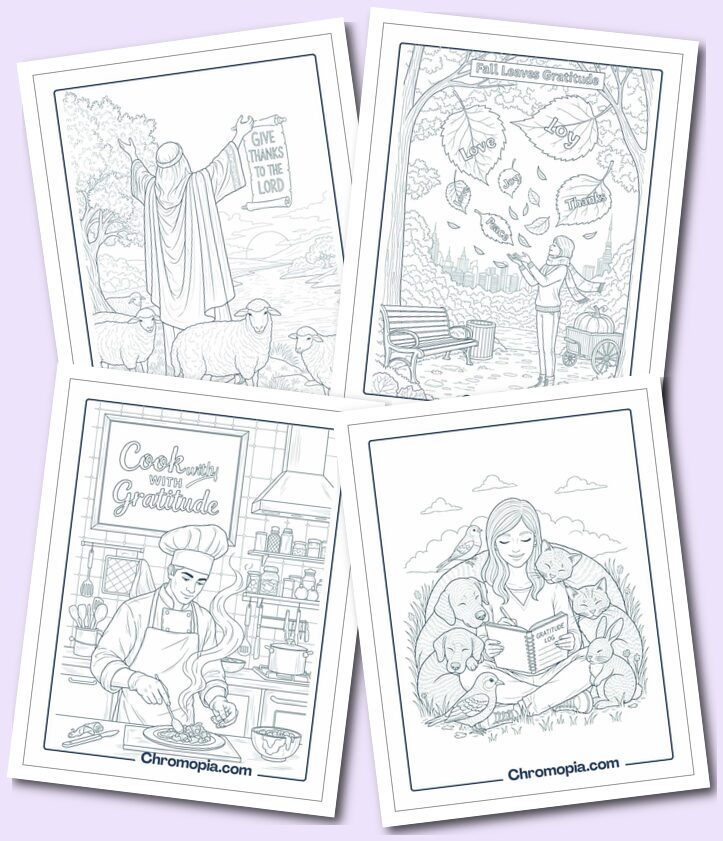 Ultra Realistic Gratitude Coloring Pages for Adults