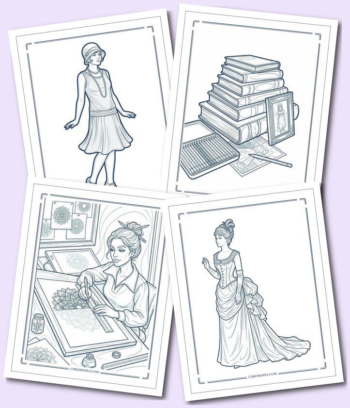 Vintage Fashion and the History of Coloring Books Coloring Pages