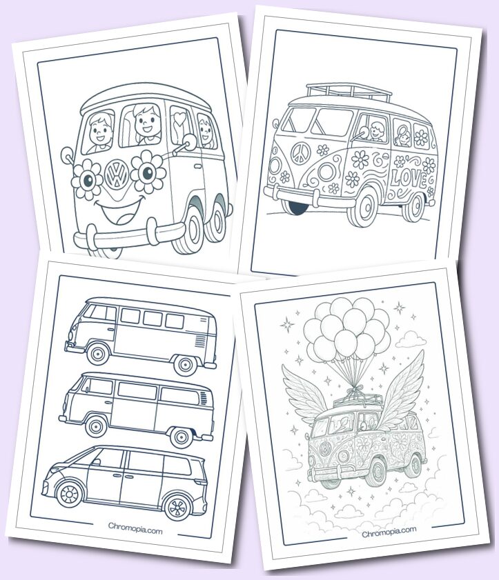 Volkswagen Bus Coloring Pages