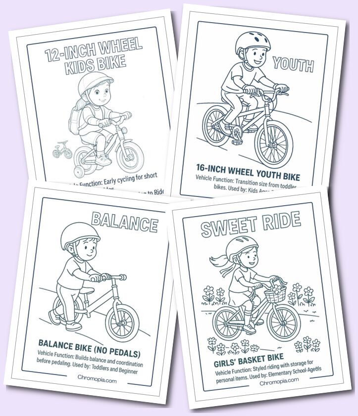 Youth & Beginner Bicycles – Bicycle Coloring Pages