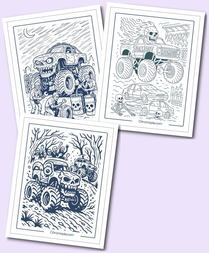 Zombie Monster Truck Coloring Pages